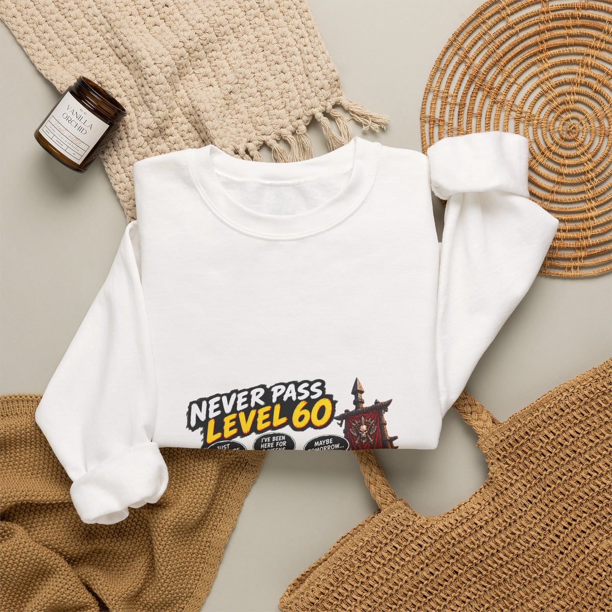 Never Pass Level 60 Crewneck Sweatshirt