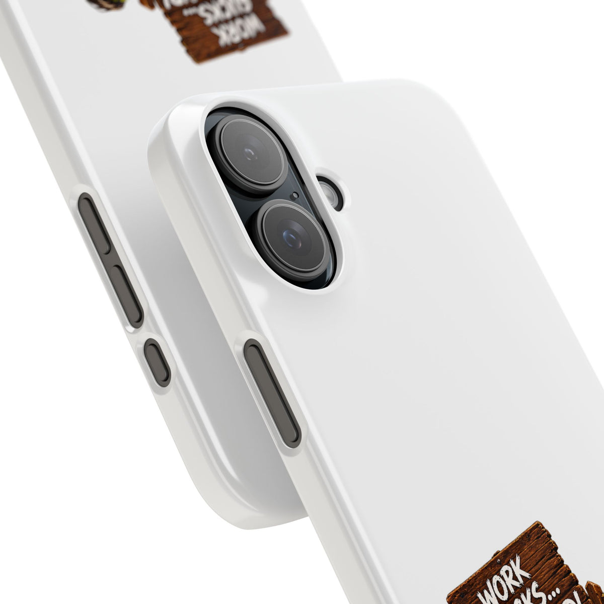 Slim Phone Case — "Work Sucks... Let’s Raid!" Gamer Orc 60 Forever Design