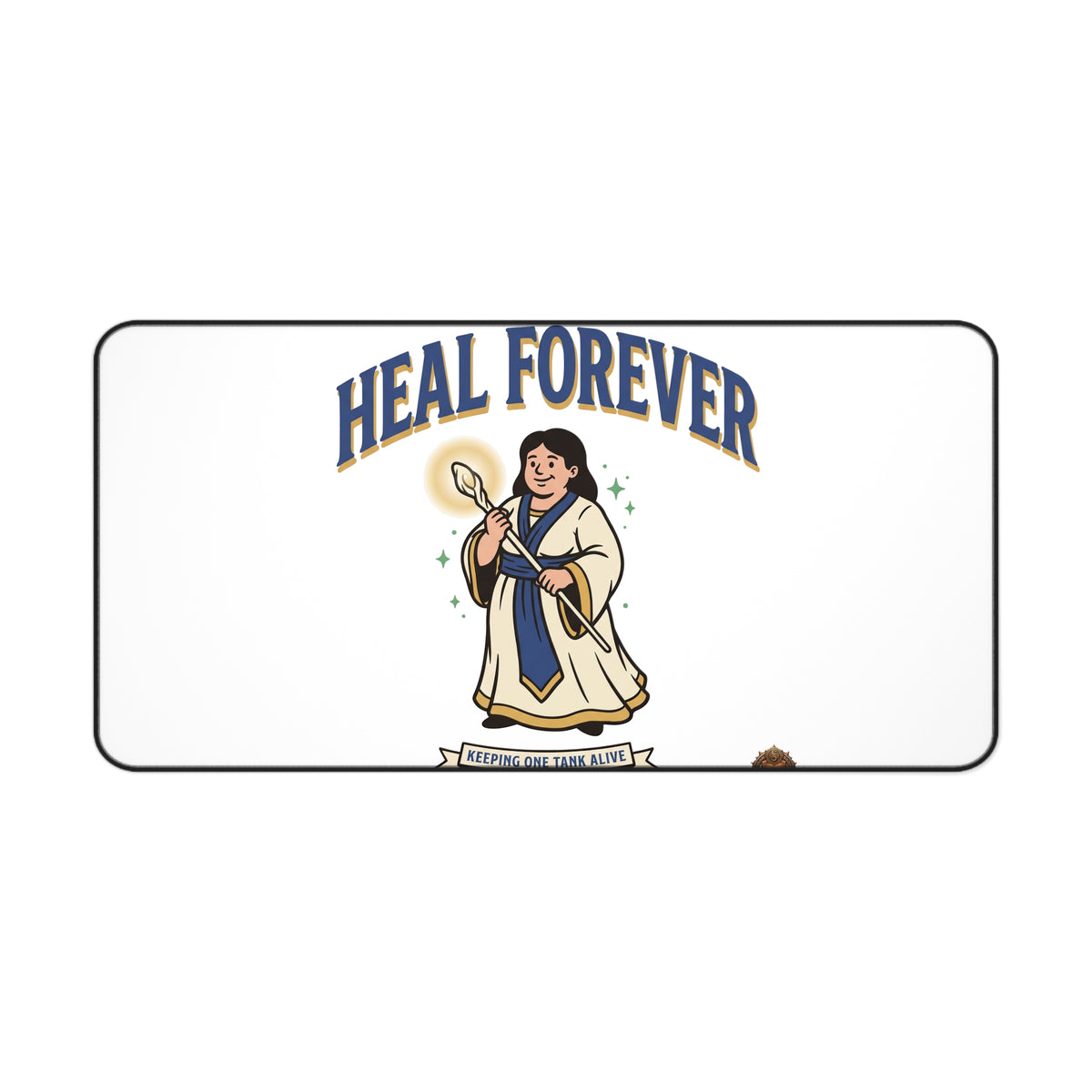 Heal Forever Desk Mat — Inspirational Healer Illustration Mouse Pad