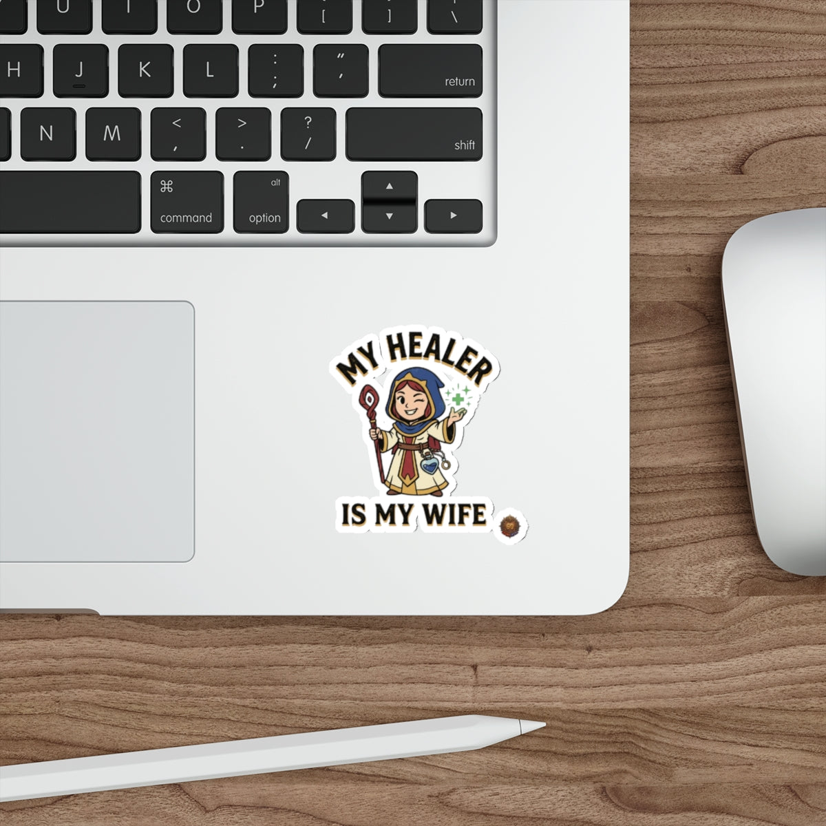 My Healer Is My Wife – RPG Healer Wife Die-Cut Sticker