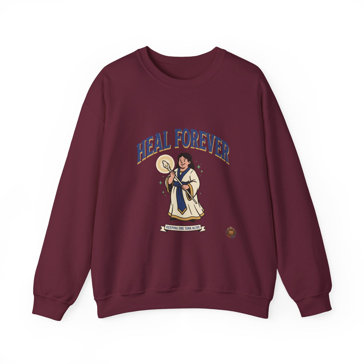 Heal Forever Sweatshirt — Vintage Saint Illustration Crewneck
