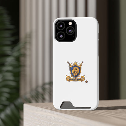 Lion Crest Phone Card Case — 'For The King' Slim Wallet Phone Case