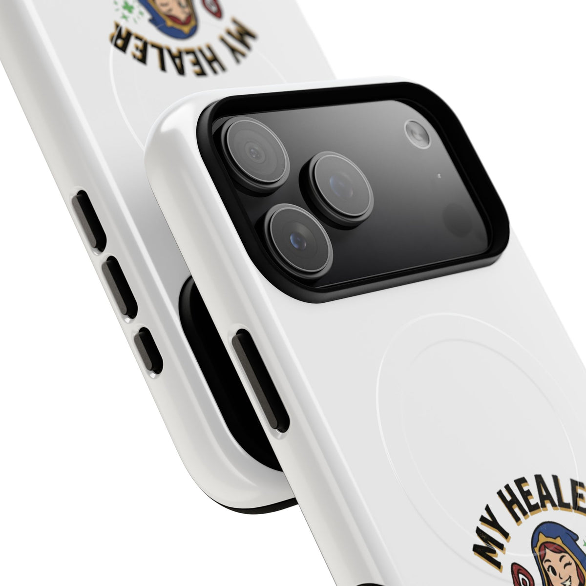 Phone Case — “My Healer Is My Wife” Cute RPG Healer Design, Tough Magnetic Protective Case