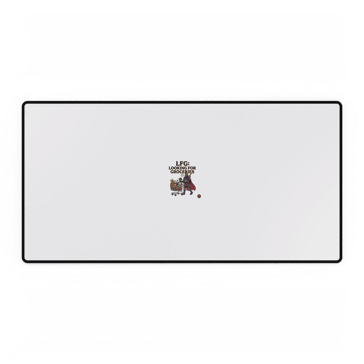 Gaming Desk Mat — 'Rest Before Check' Cute Coffee Cat Extended Mouse Pad