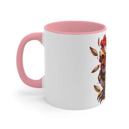 Gaming Mug — "Honk If You're Leveling" Funny Gamer Coffee Cup (Color Accent)