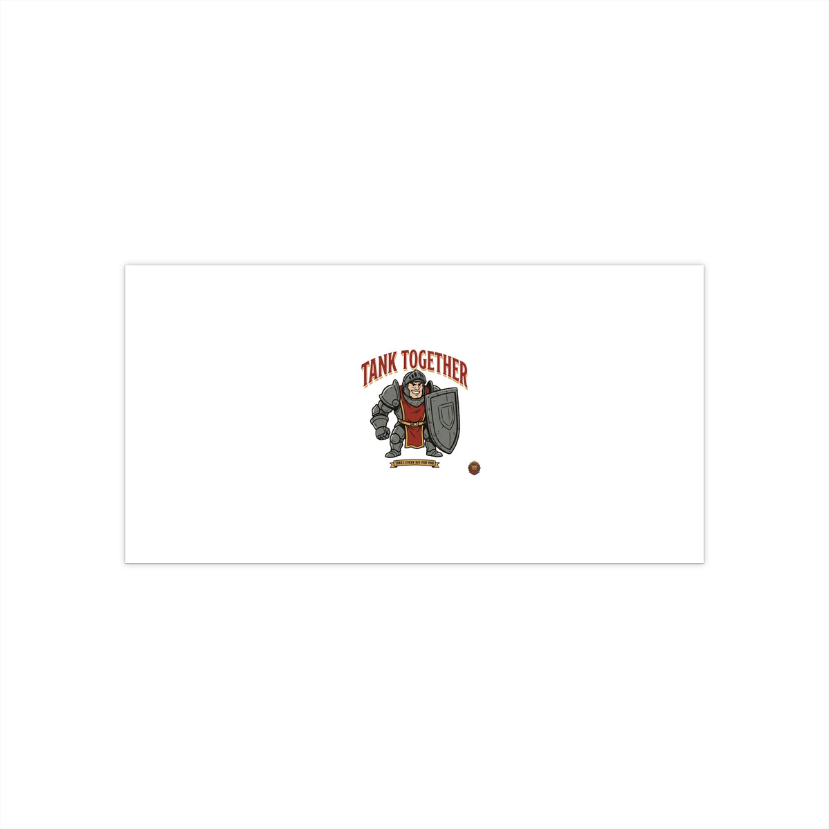 Tank Together Bumper Sticker — Cute Armored Puppy with Shield