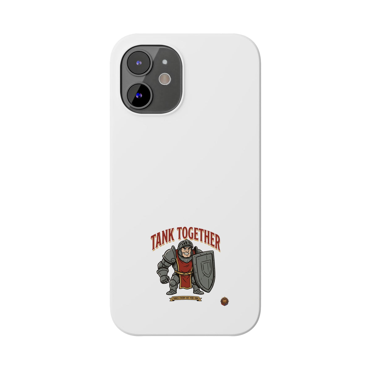 Slim Phone Case — "Tank Together" Medieval Tank Warrior Design