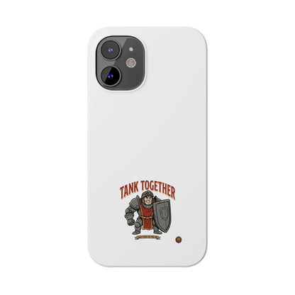 Slim Phone Case — "Tank Together" Medieval Tank Warrior Design