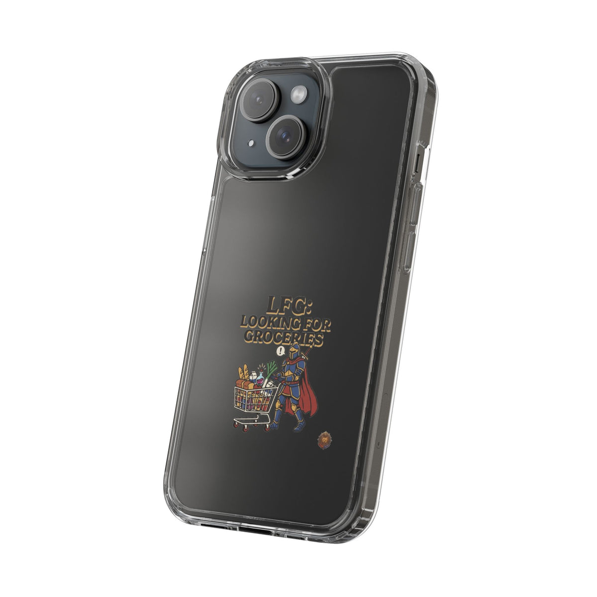 Clear Phone Case — “LFG: Looking For Groceries” Grocery Shopper Design
