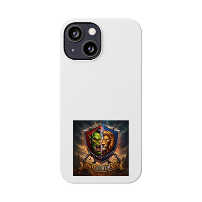 Slim Phone Case — Fantasy Shield Orc & Lion Crest "Sixty Forever"