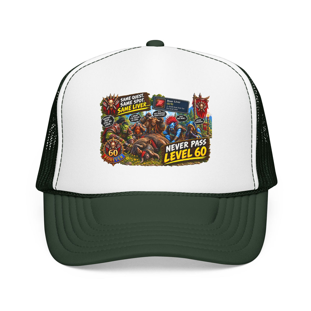 Red 'Til Dead Trucker Hat — Horror Zombie Foam Mesh Cap