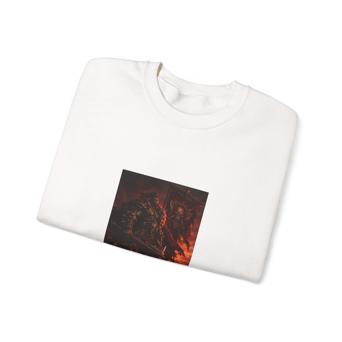 Crewneck Sweatshirt — Dark Fantasy Inferno Graphic with “Stay Forever” Text
