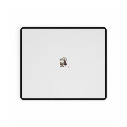 Gaming Desk Mat — 'Rest Before Check' Cute Coffee Cat Extended Mouse Pad