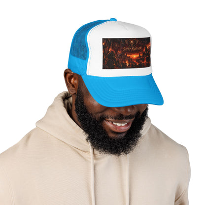Foam Trucker Hat — Dark Fantasy 'Satanic' Apocalypse Graphic Cap