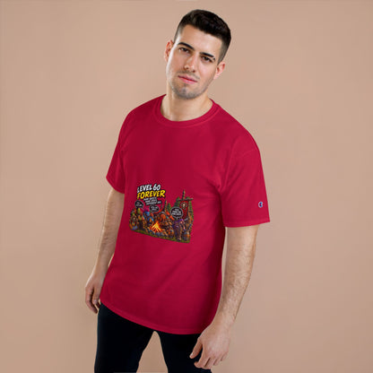 Level 60 Forever T-Shirt – Retro RPG Campfire Gamer Tee