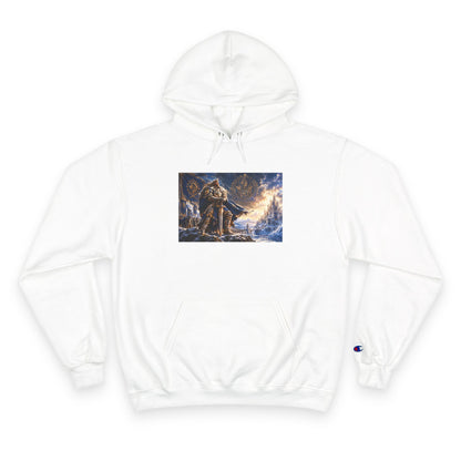 Viking Warrior Winter Hoodie – Norse Longship Battle Graphic