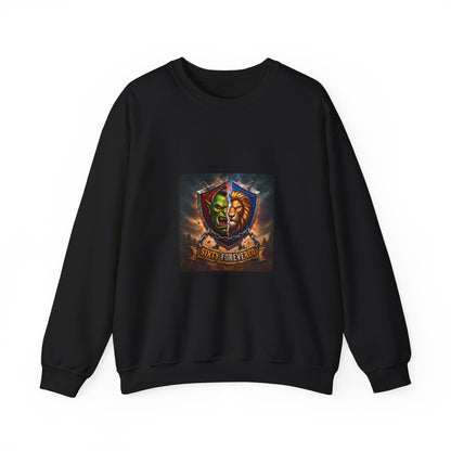 Fantasy Crest Crewneck Sweatshirt — "Forever" Shield Graphic