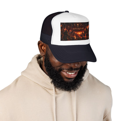 Foam Trucker Hat — Dark Fantasy 'Satanic' Apocalypse Graphic Cap
