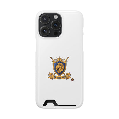 Lion Crest Phone Card Case — 'For The King' Slim Wallet Phone Case