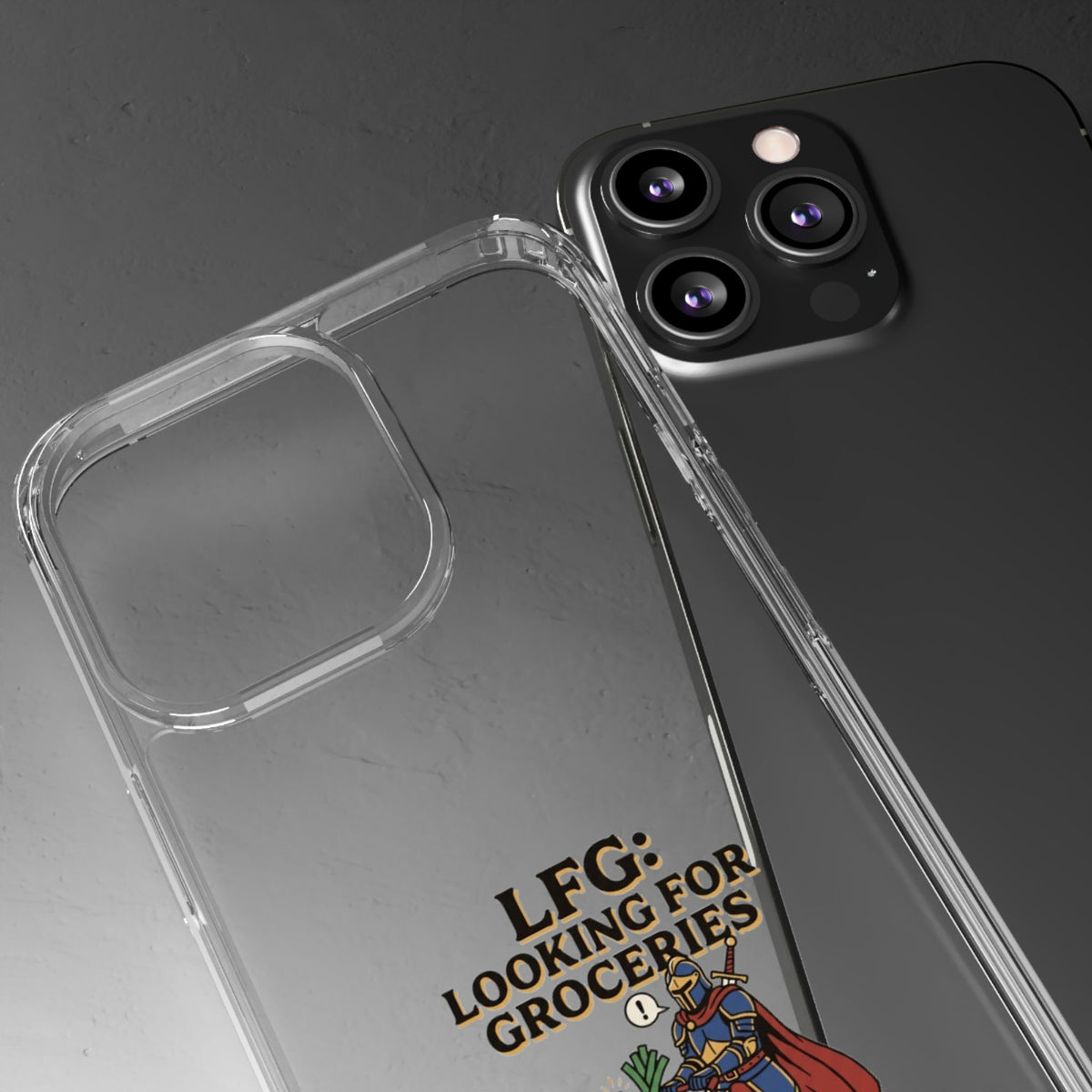 Clear Phone Case — “LFG: Looking For Groceries” Grocery Shopper Design