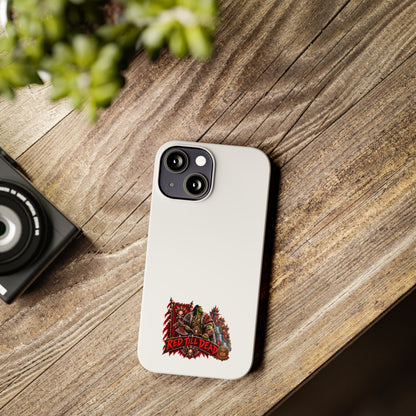 Slim Phone Case — “Red Till Dead” Vintage Horror Graphic