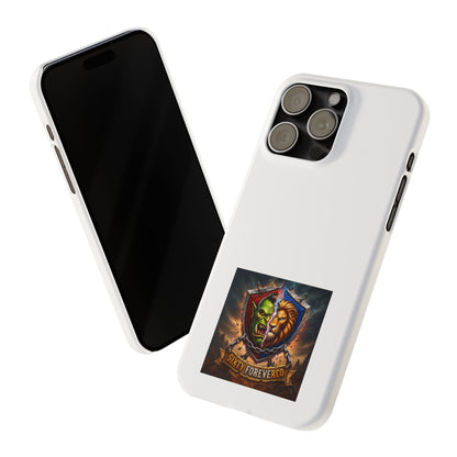 Slim Phone Case — Fantasy Shield Orc & Lion Crest "Sixty Forever"