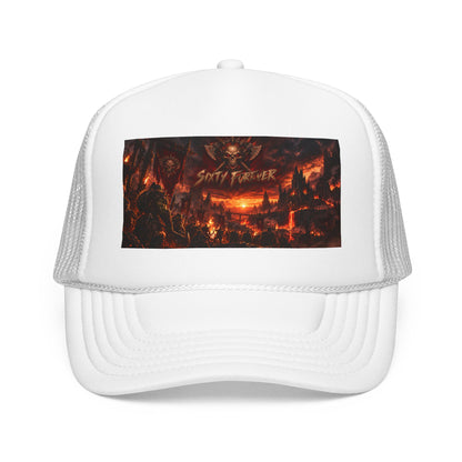 Foam Trucker Hat — Dark Fantasy 'Satanic' Apocalypse Graphic Cap