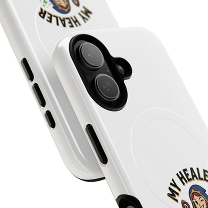 Phone Case — “My Healer Is My Wife” Cute RPG Healer Design, Tough Magnetic Protective Case