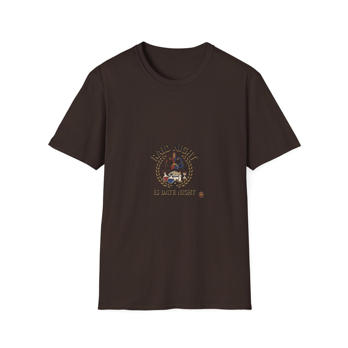 Raid Night Is Date Night T-Shirt — Military Skull Crest Graphic Tee