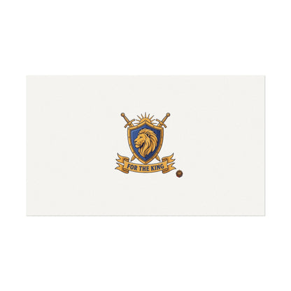 Lion Crest Watercolor Poster — 'Bow to the King' Matte Art Print