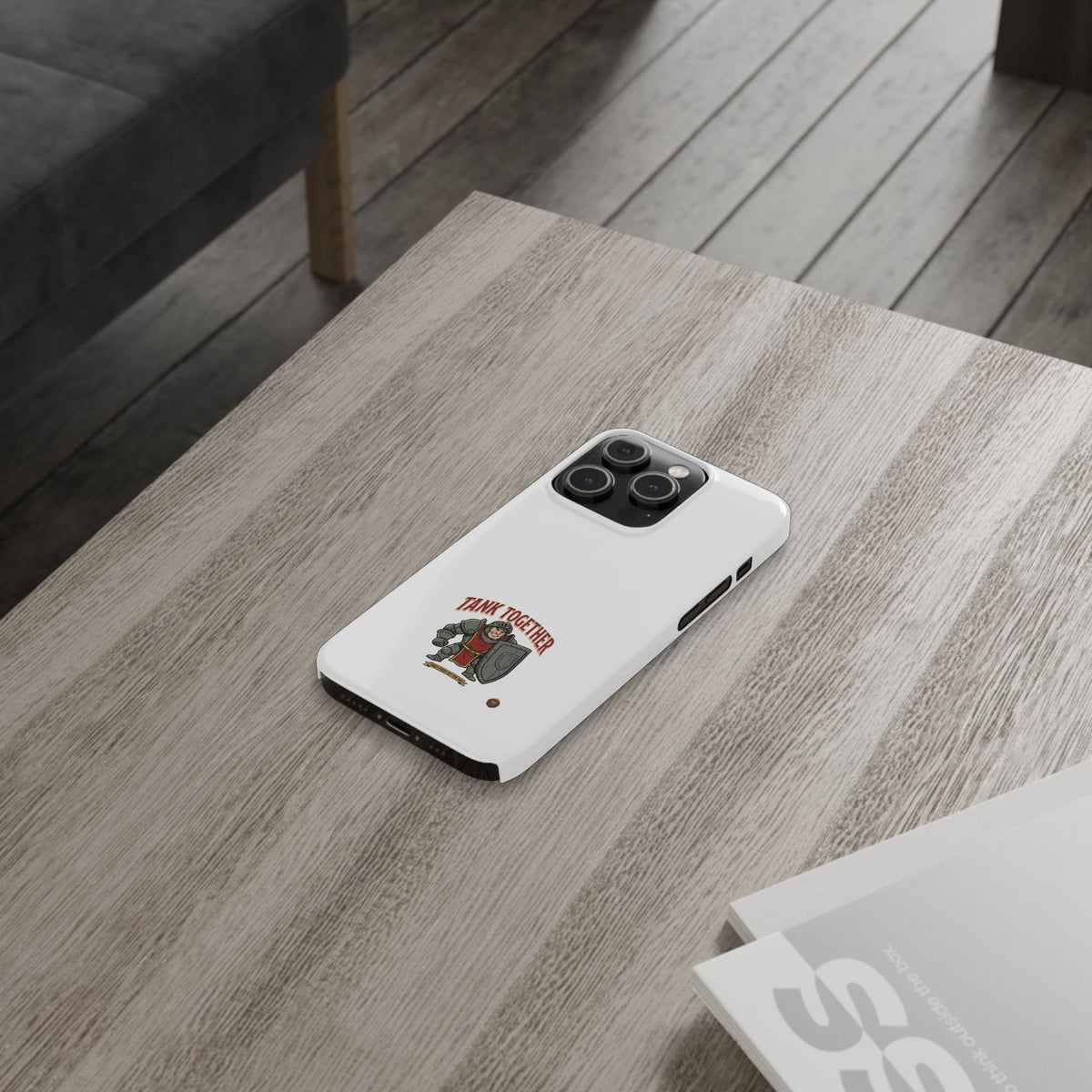 Slim Phone Case — "Tank Together" Medieval Tank Warrior Design