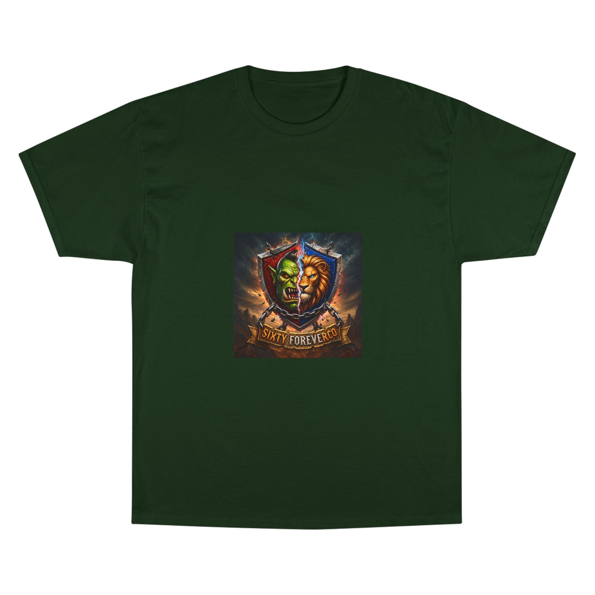 Champion T-Shirt - "Victory Forever" Fantasy Shield Gamer Tee