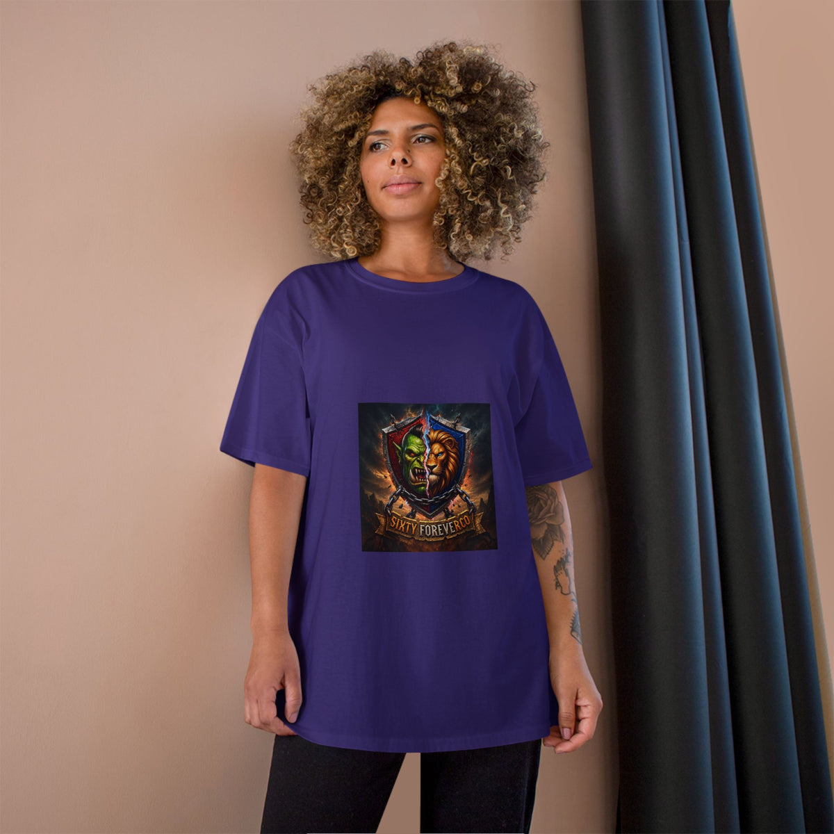 Champion T-Shirt - "Victory Forever" Fantasy Shield Gamer Tee