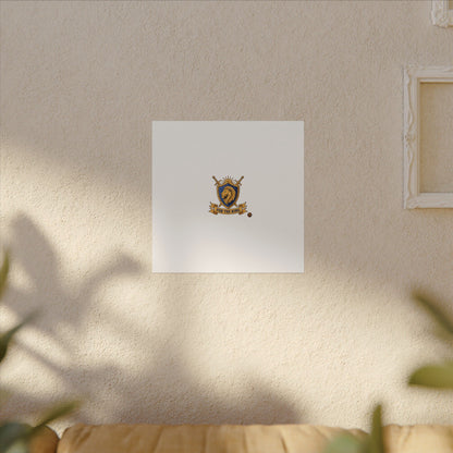Lion Crest Watercolor Poster — 'Bow to the King' Matte Art Print