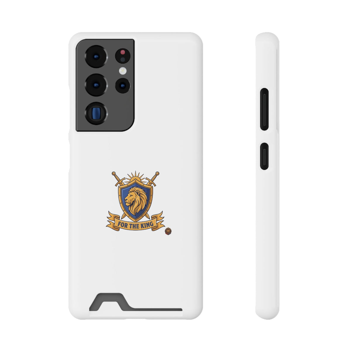 Lion Crest Phone Card Case — 'For The King' Slim Wallet Phone Case