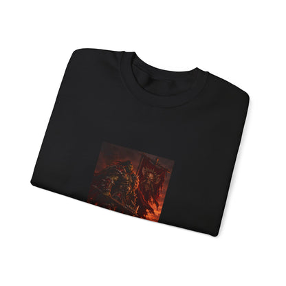 Crewneck Sweatshirt — Dark Fantasy Inferno Graphic with “Stay Forever” Text