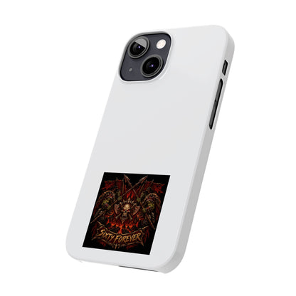 Slim Phone Case — 'Sixty Forever' Gothic Skull & Wings Design