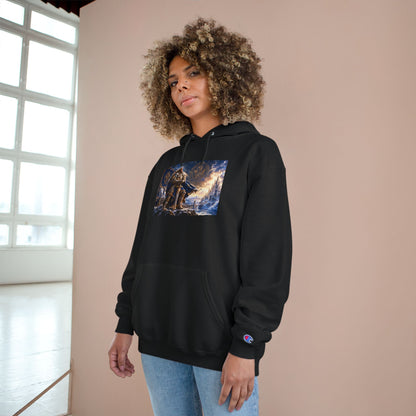 Viking Warrior Winter Hoodie – Norse Longship Battle Graphic