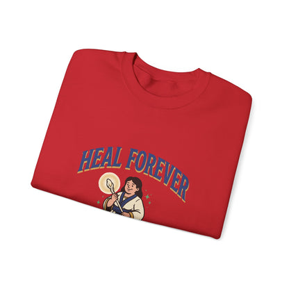 Heal Forever Sweatshirt — Vintage Saint Illustration Crewneck