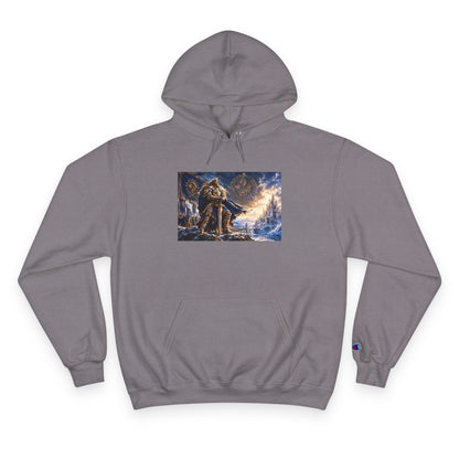 Viking Warrior Winter Hoodie – Norse Longship Battle Graphic