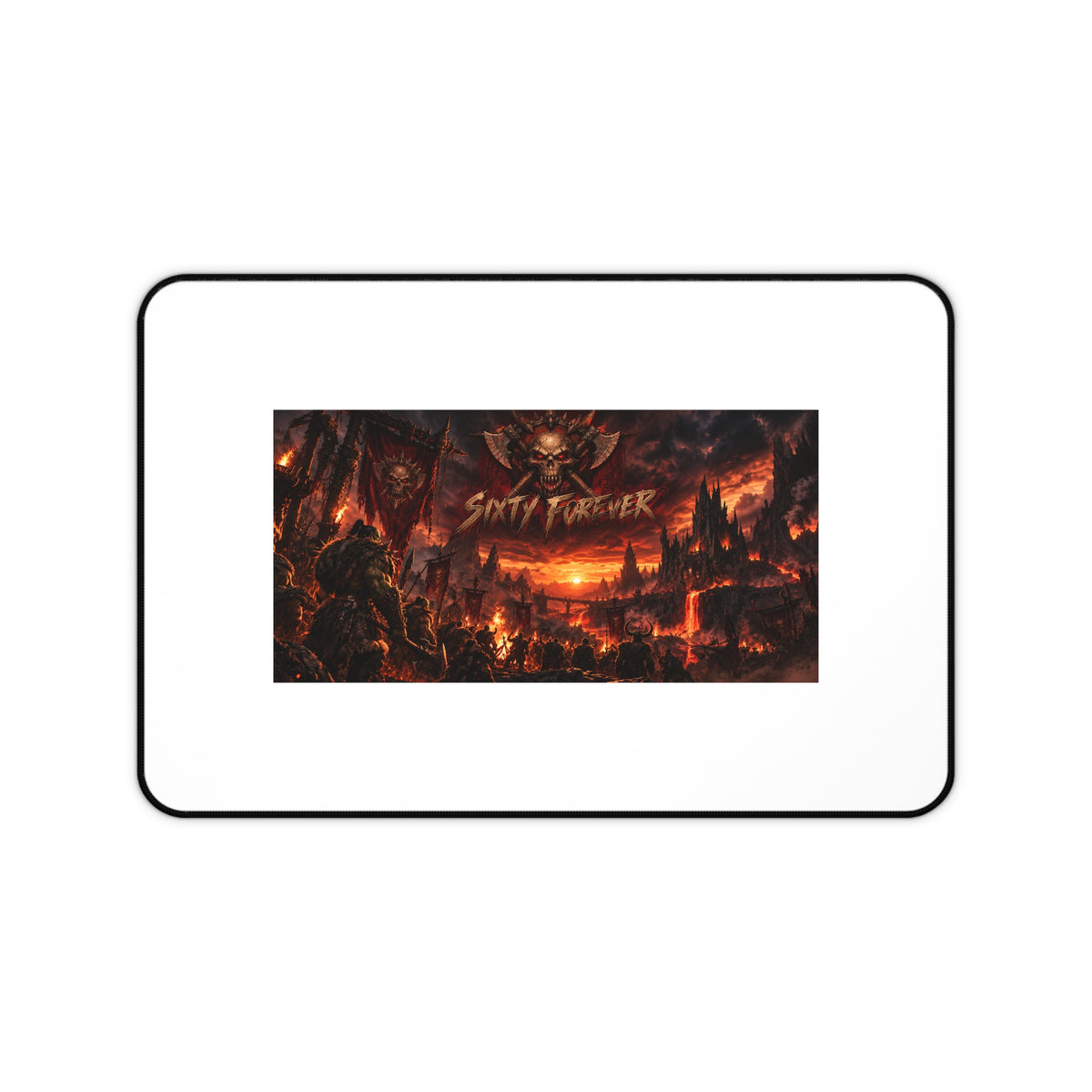 Dark Fantasy Desk Mat — 'Smit & Forever' Gothic Castle Gaming Mousepad