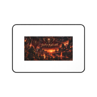 Dark Fantasy Desk Mat — 'Smit & Forever' Gothic Castle Gaming Mousepad