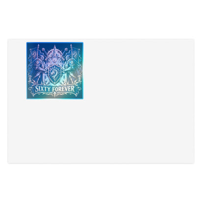 Sixty Forever Sticker Sheet — Vintage Heraldic Crest Sticker