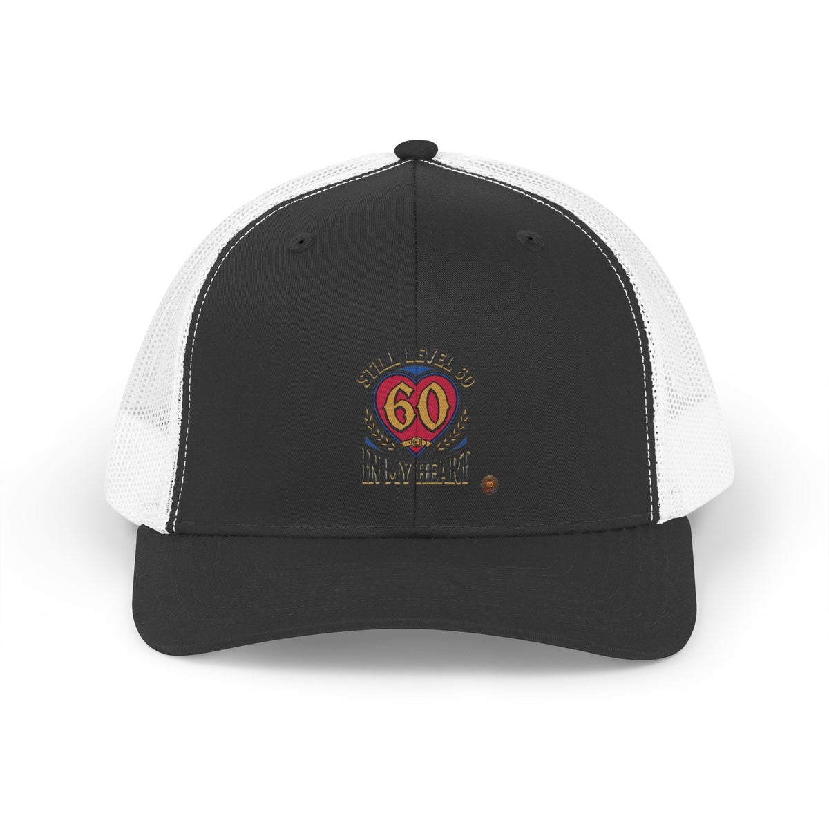 60th Birthday Trucker Hat - "Still Level 60 In My Heart" Retro Mesh Cap