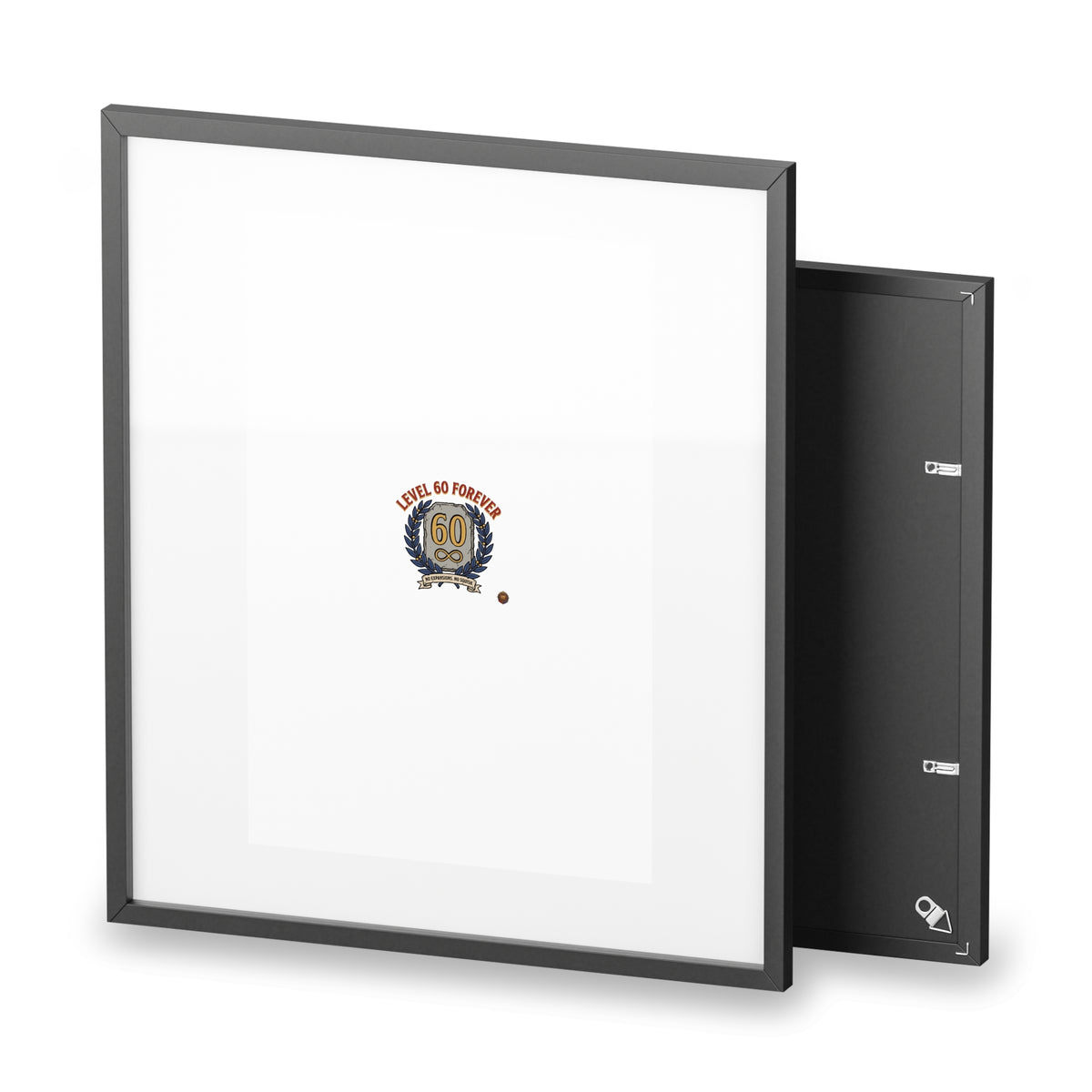 Level 60 Forever Framed Poster — 60th Birthday Vintage Crest Matte Print