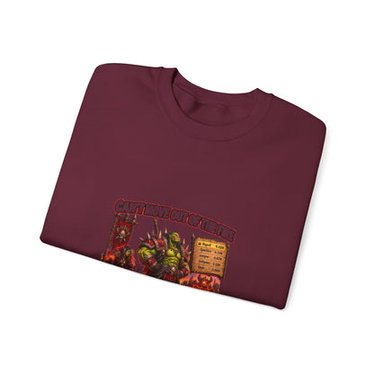 Crewneck Sweatshirt — Retro Dungeons & Dragons Goblin Art "Get Out of the Fire" RPG Gaming Tee