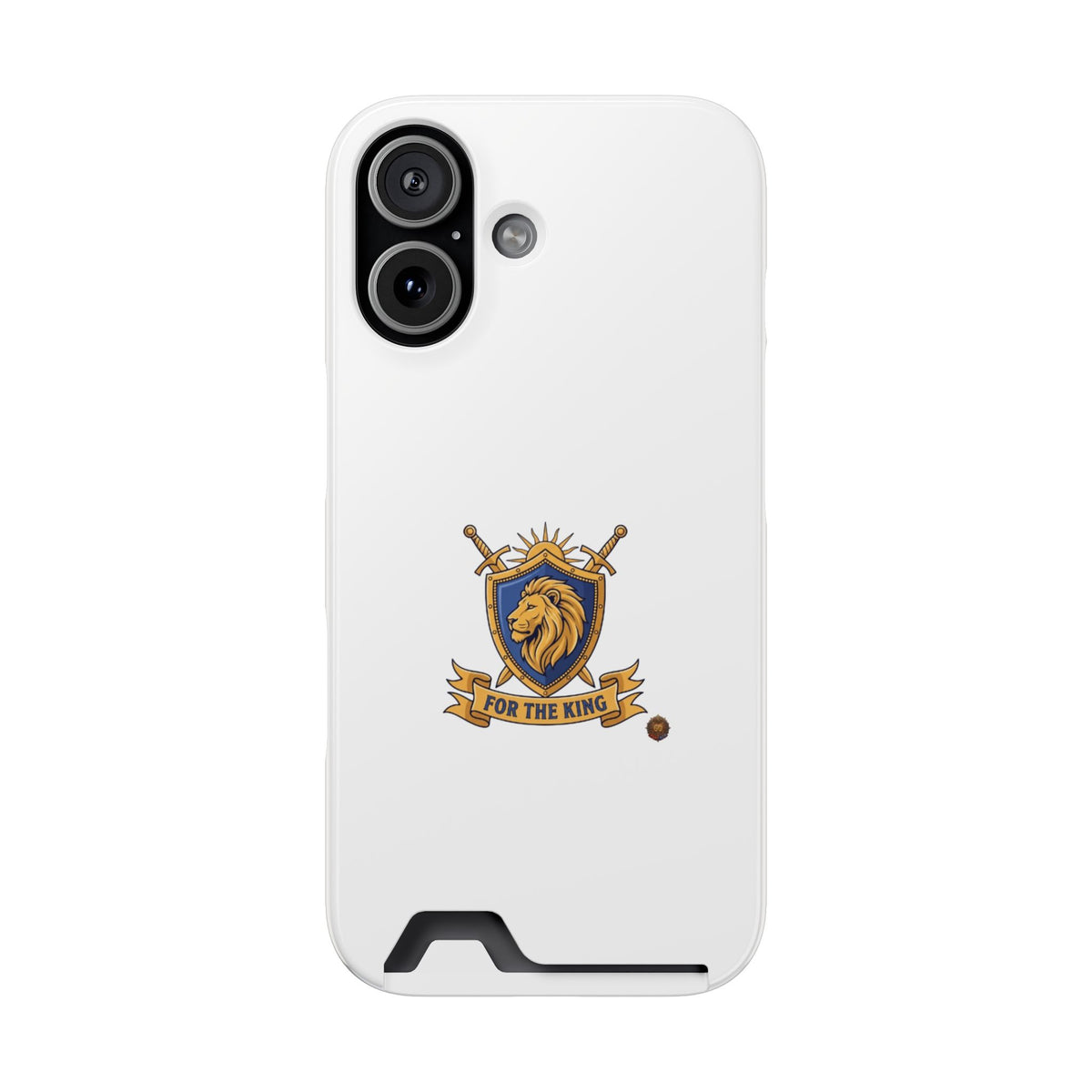 Lion Crest Phone Card Case — 'For The King' Slim Wallet Phone Case