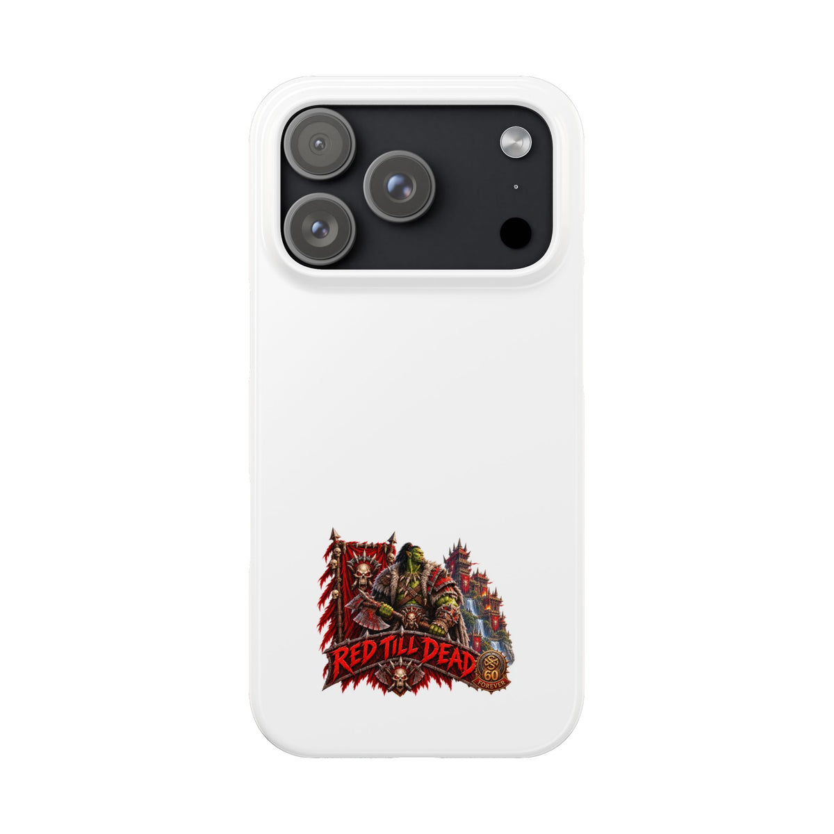 Slim Phone Case — “Red Till Dead” Vintage Horror Graphic