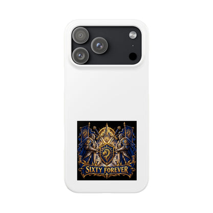 Slim Phone Case — "Sixty Forever" Shield Knight Graphic