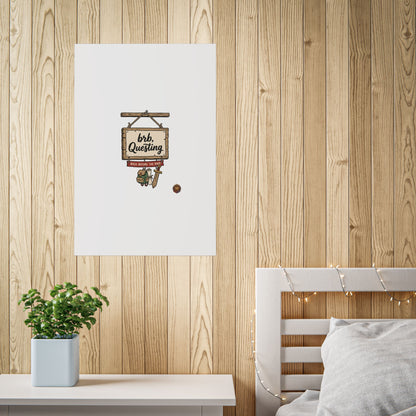 BRB Questing Poster — "Back Before the Raid" RPG Gaming Wall Art